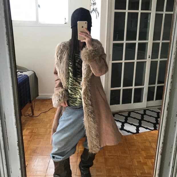 vintage shearing coat