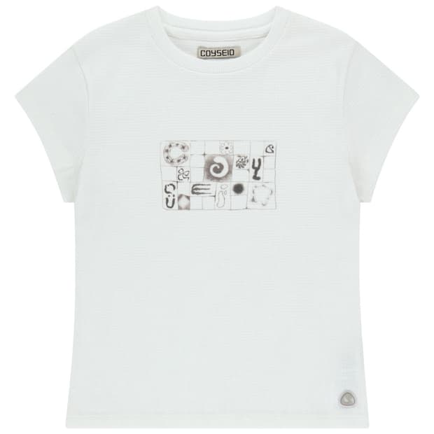 코이세이오 COY WAFFLE T-SHIRT IVORY COY WAFFL