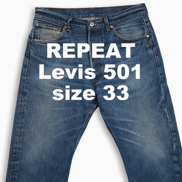 빈티지 리바이스 501 진청 33 인치 LV5013563