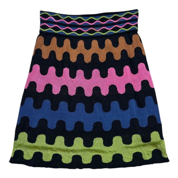 W-F) 미쏘니 시그니처 웨이브 패턴 니트 스커트 BS-002