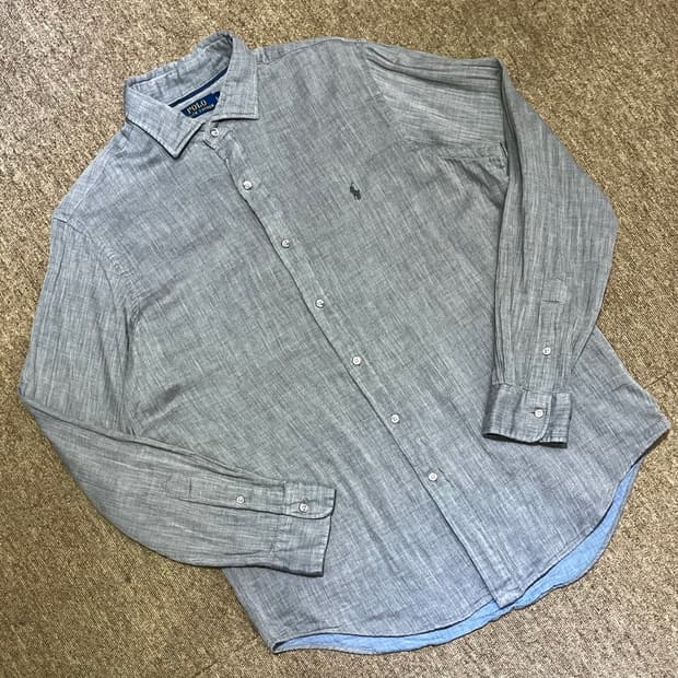 (L) POLO 폴로 랄프로렌 솔리드 셔츠 