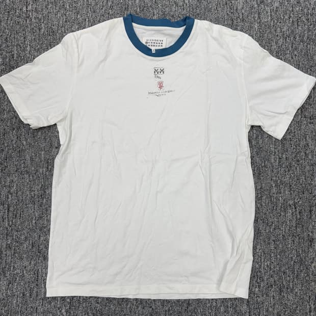 마르지엘라 스탬프티셔츠 블루 xl