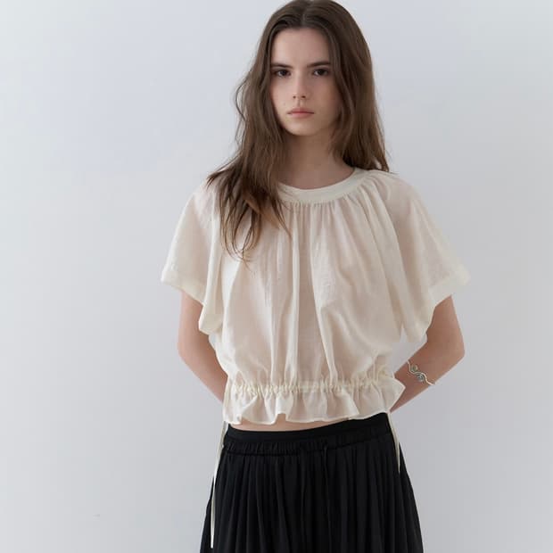 [새상품]ODS 오디에스 블라우스 Gather blouse 아이보리
