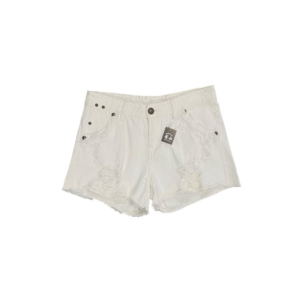 Japanese vtg 화이트 데미지 숏츠