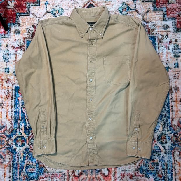 [M] 00s 에디바우어 베이지 포켓 코튼 셔츠