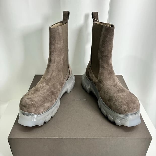 RICK OWENS 릭 오웬스 비틀 보조 트랙터 스웨이드 부츠 44