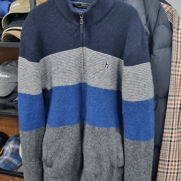 헤지스 알파카 모 집업 니트 가디건 100~슬림105  컨디션10/8