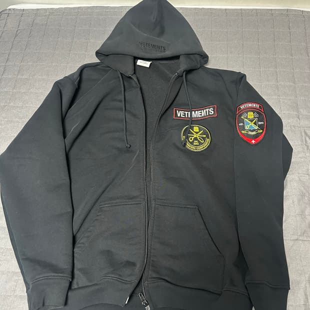 [XS] 베트멍 폴리스 패치 후드집업 티셔츠