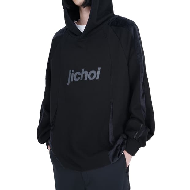 지초이 AW25 솔리테리 워커 후디 블랙 1사이즈