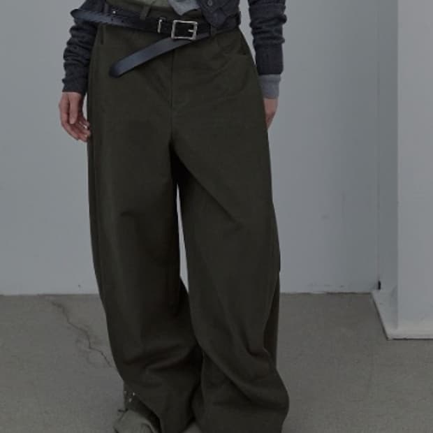 LCDC 커브스냅팬츠 카키 M