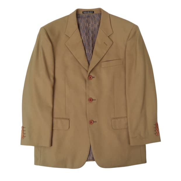 입생로랑 뿌르 옴므 베이지 울 3B 블레이저 자켓