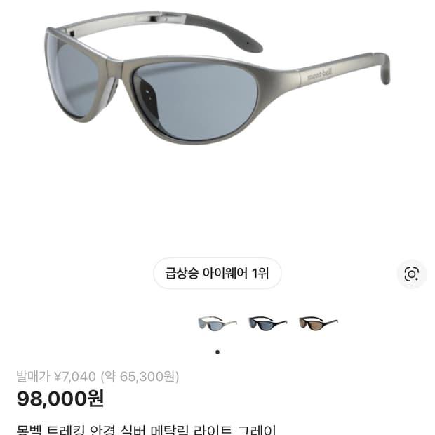 몽벨 접이식 선글라스 새상품 판매합니디