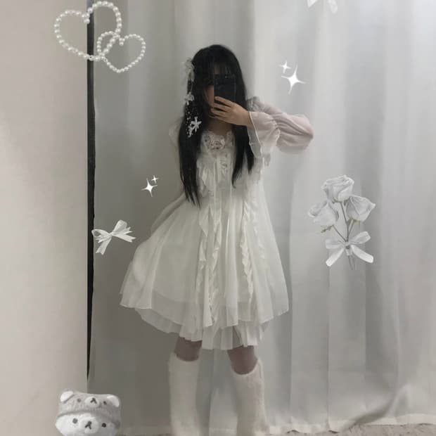 White fairy look style set