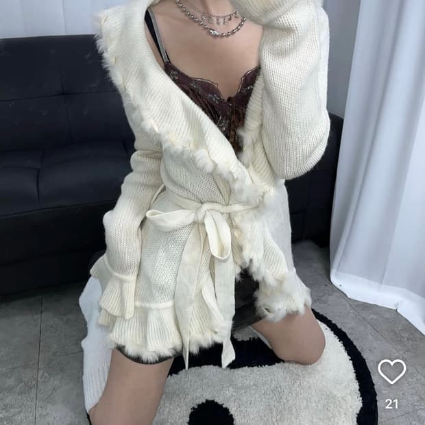 lipinaa리피나 빈티지 페어리 가디건 파우닝133 큐빈 크루빈티지