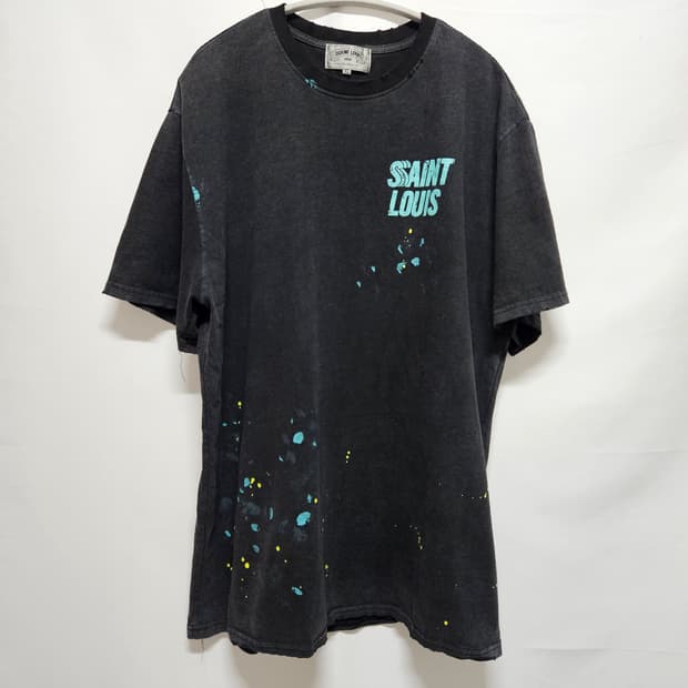 JPN 빈티지 세인트루이스 데미지드 반팔티셔츠 XL
