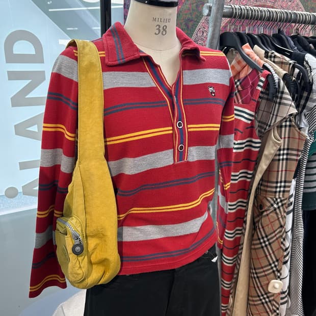 Hysteric Glamour Red  Stripe T-Shirts