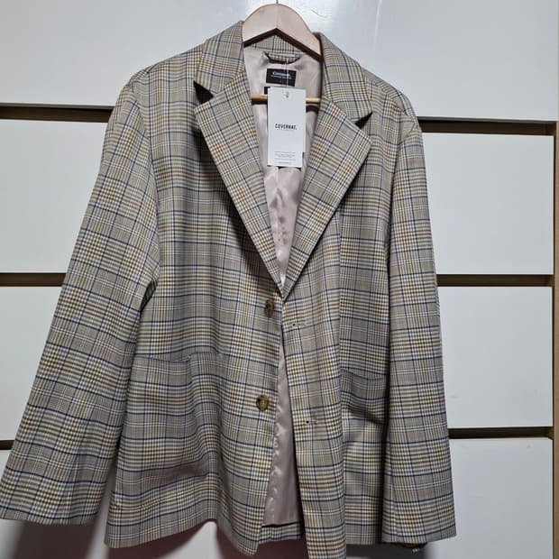 커버낫 정장코트 블레이저 체크자켓 코트 L