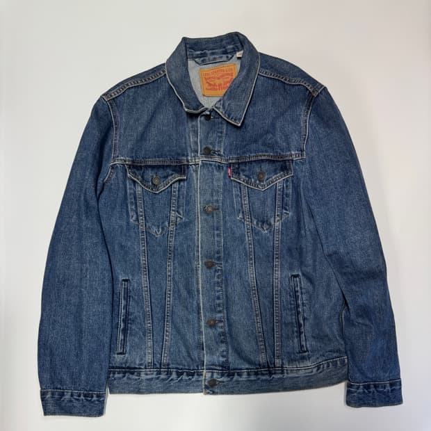리바이스 빈티지 중청 워싱 워크 데님자켓 L