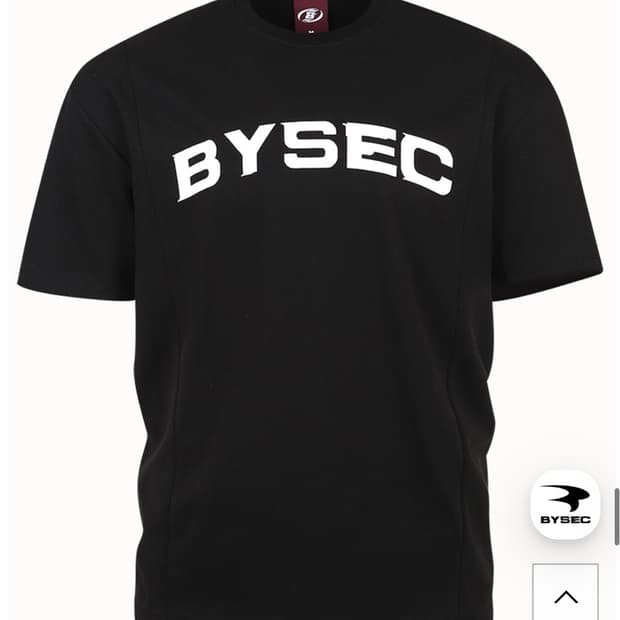 BYSEC 블랙 반팔 티셔츠