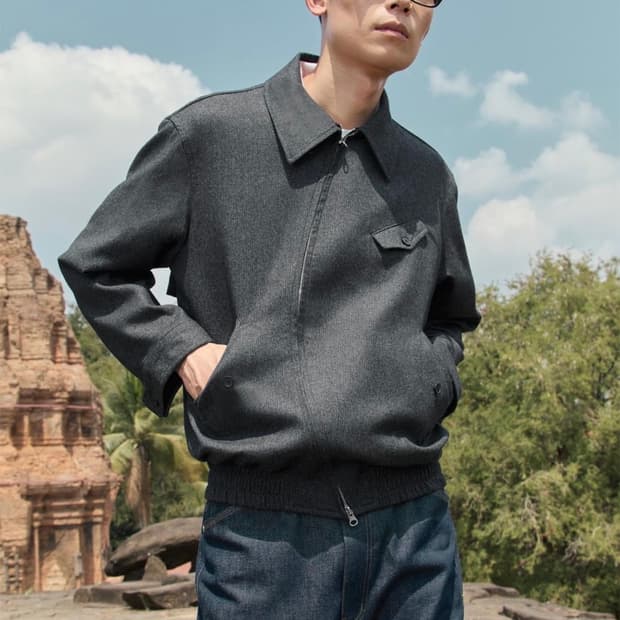 stu 하이넥 라운드 스트라이프 자켓 L