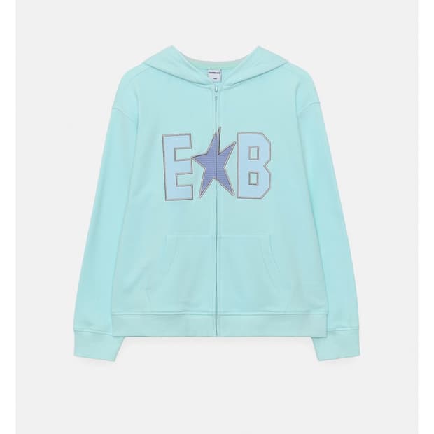 엔조블루스 와플 패치 집업 후디