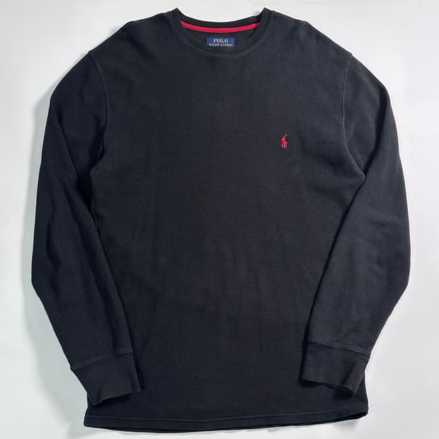 폴로 랄프로렌 블랙 와플티 