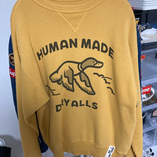 휴먼메이드 덕 오리 츠리아미 맨투맨 스웻셔츠 팝니다