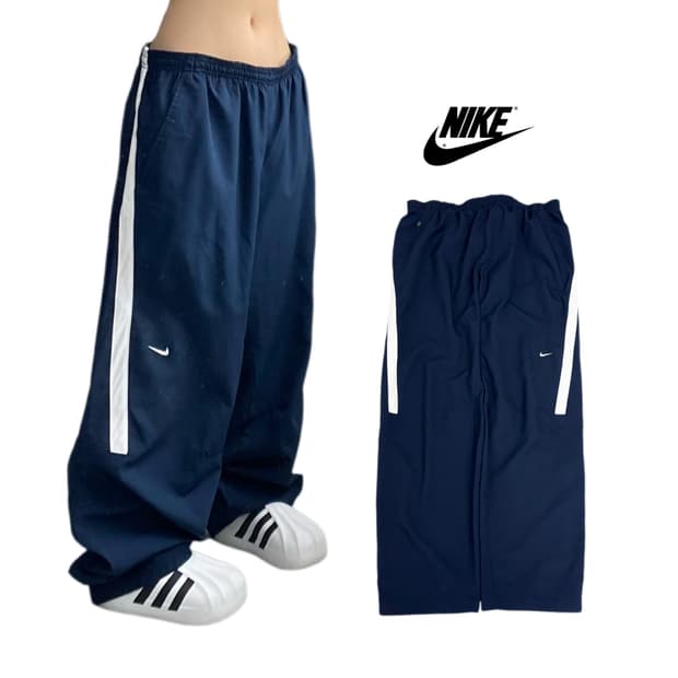 나이키 00s 스우시 올드스쿨 와이드 바람막이 트랙팬츠