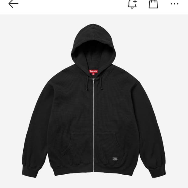 25ss 슈프림 써멀 후드집업 블랙 L