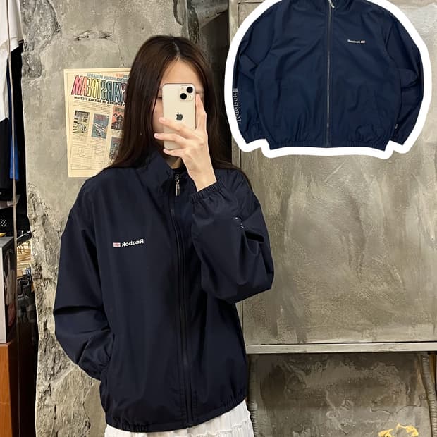 리복 바람막이 집업 네이비 95 #csz861