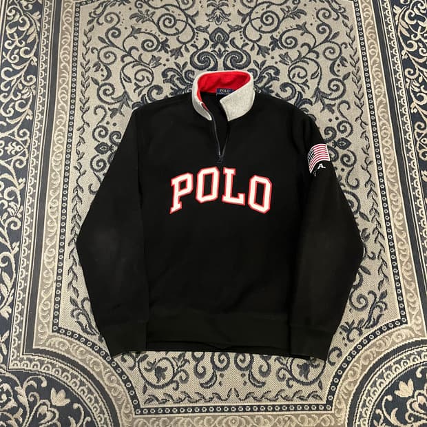 L 폴로 반집업 플리스/W2391