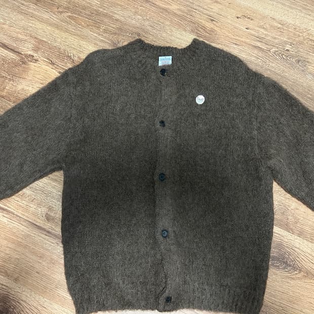 에스티유 모헤어 가디건 브라운