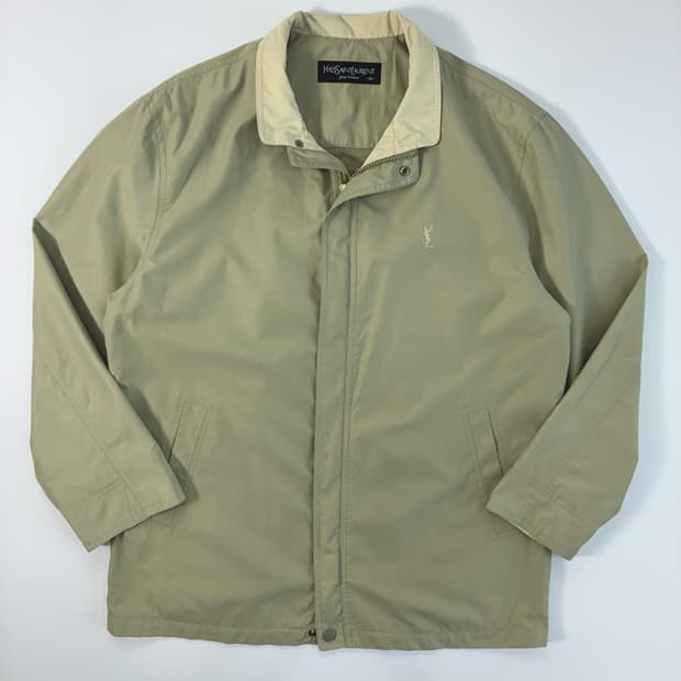 Yves Saint Laurent  입생로랑 자수 폴리쉘 베이지 블루종 