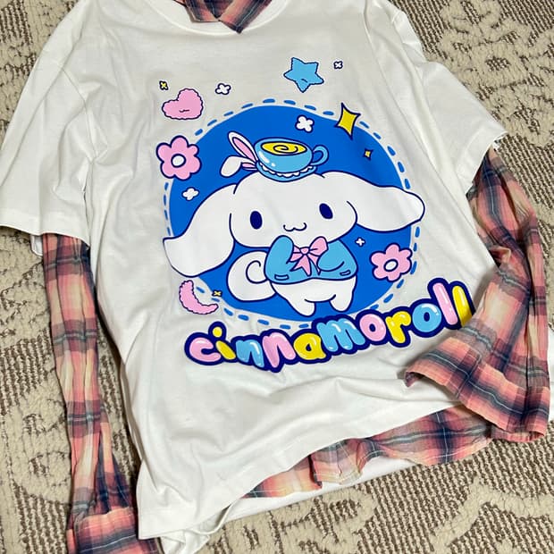 산리오 시나모롤 핑크 코디셋 너드 니혼진깔