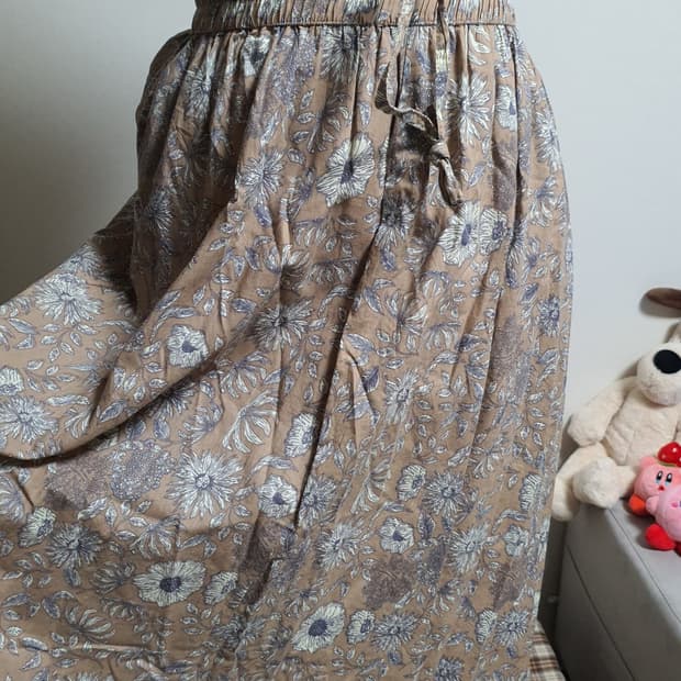 [빈티지] 플라워 패턴 롱 스커트 Free사이즈