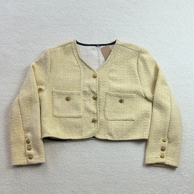 빈티지 크롭 트위드자켓