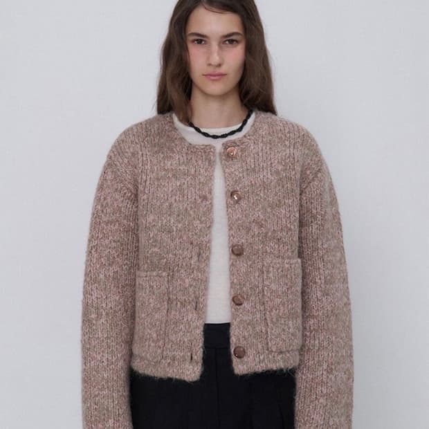 택O) 그로브 TATE 가디건 브라운