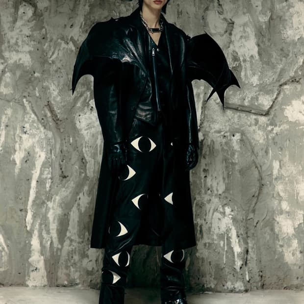 Noir Larmes 레더 코트 50size