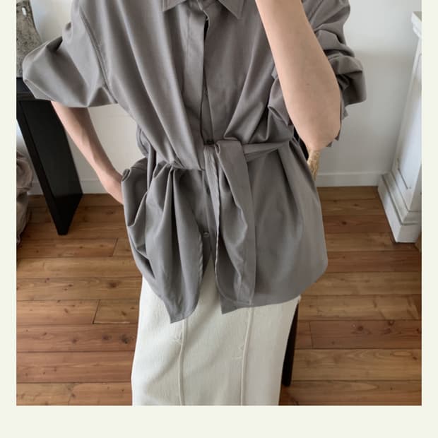 [Persona] double layer tie blouse 페르소나