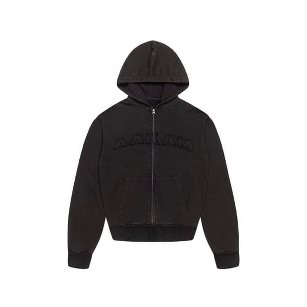 [1] 아캄 워시드 로고 후드집업 블랙