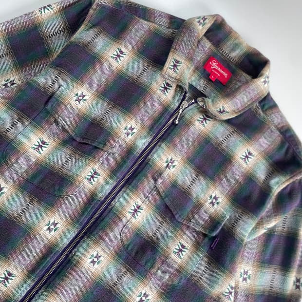Supreme 슈프림 23F/W 페이드 플란넬 집업 자켓