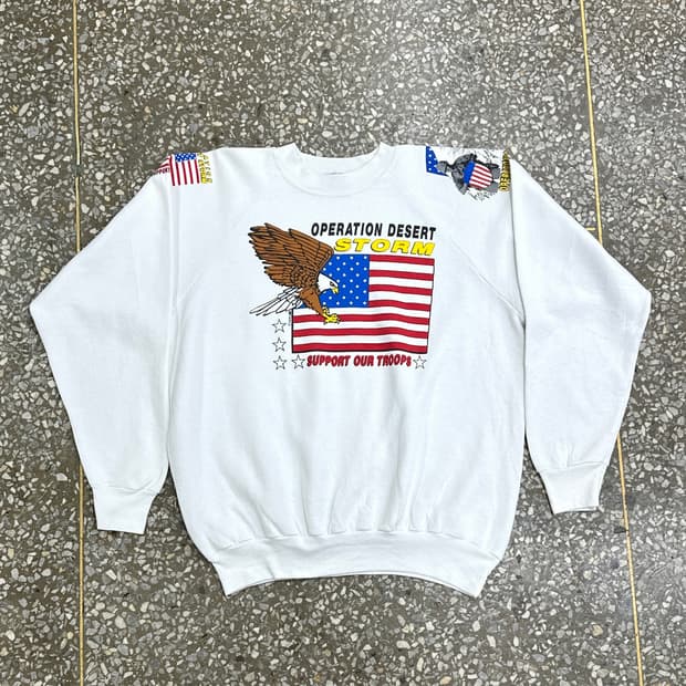 90s USA 오네이타 데저트 스톰 빈티지 스웻셔츠 XXL