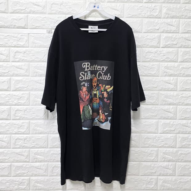 Battery Slave Club 블랙 반팔티 2XL