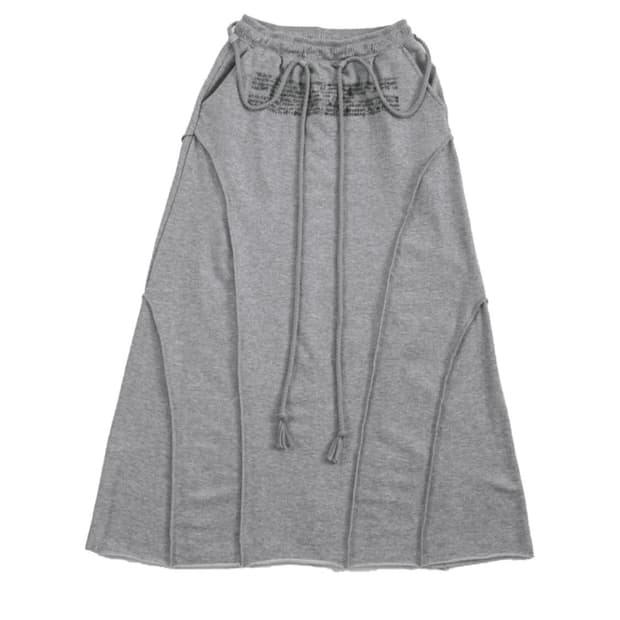 오호스 컷팅 맥시 스커트