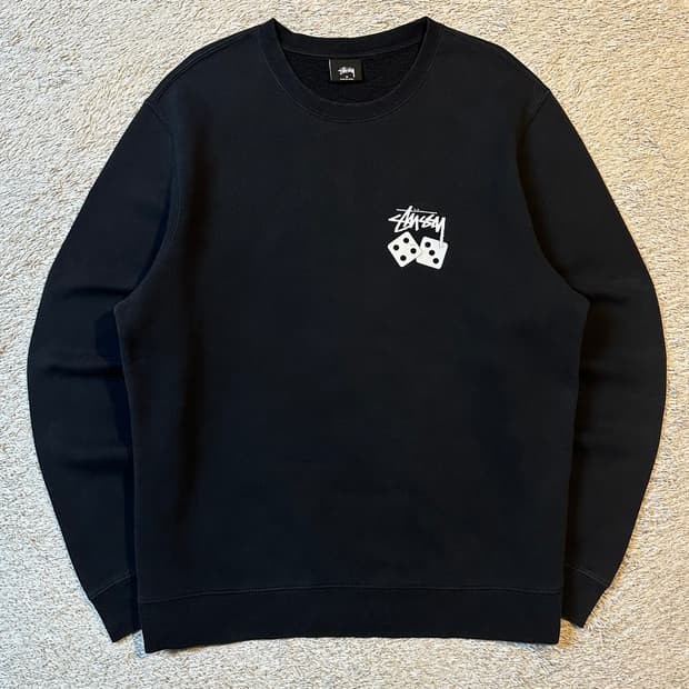 스투시 STUSSY 다이스 맨투맨 블랙