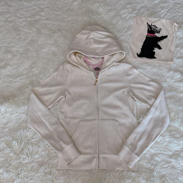 유일매물) y2k 쥬시꾸뛰르 벨벳 후드집업