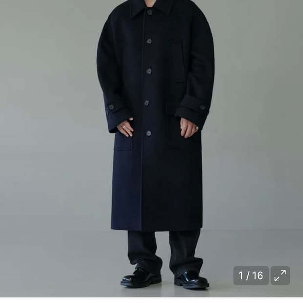무신사스탠다드 깡스타일리스트 콜라보 캐시미어 발마칸 코트 (네이비)
