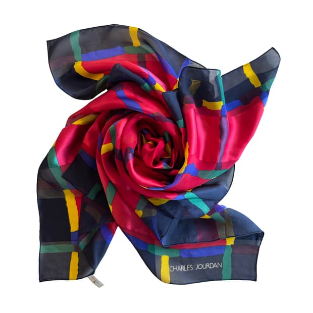 Geometric Silk Scarf 빈티지 실크 스카프