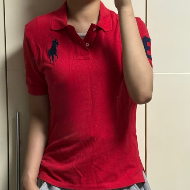 폴로 랄프로렌 빅포니 레드 카라티