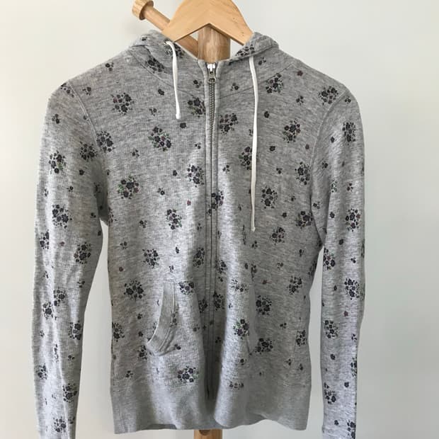 모리걸 아오이유우 스즈코깔 꽃무늬 후드집업